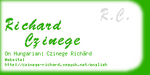 richard czinege business card
