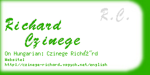 richard czinege business card